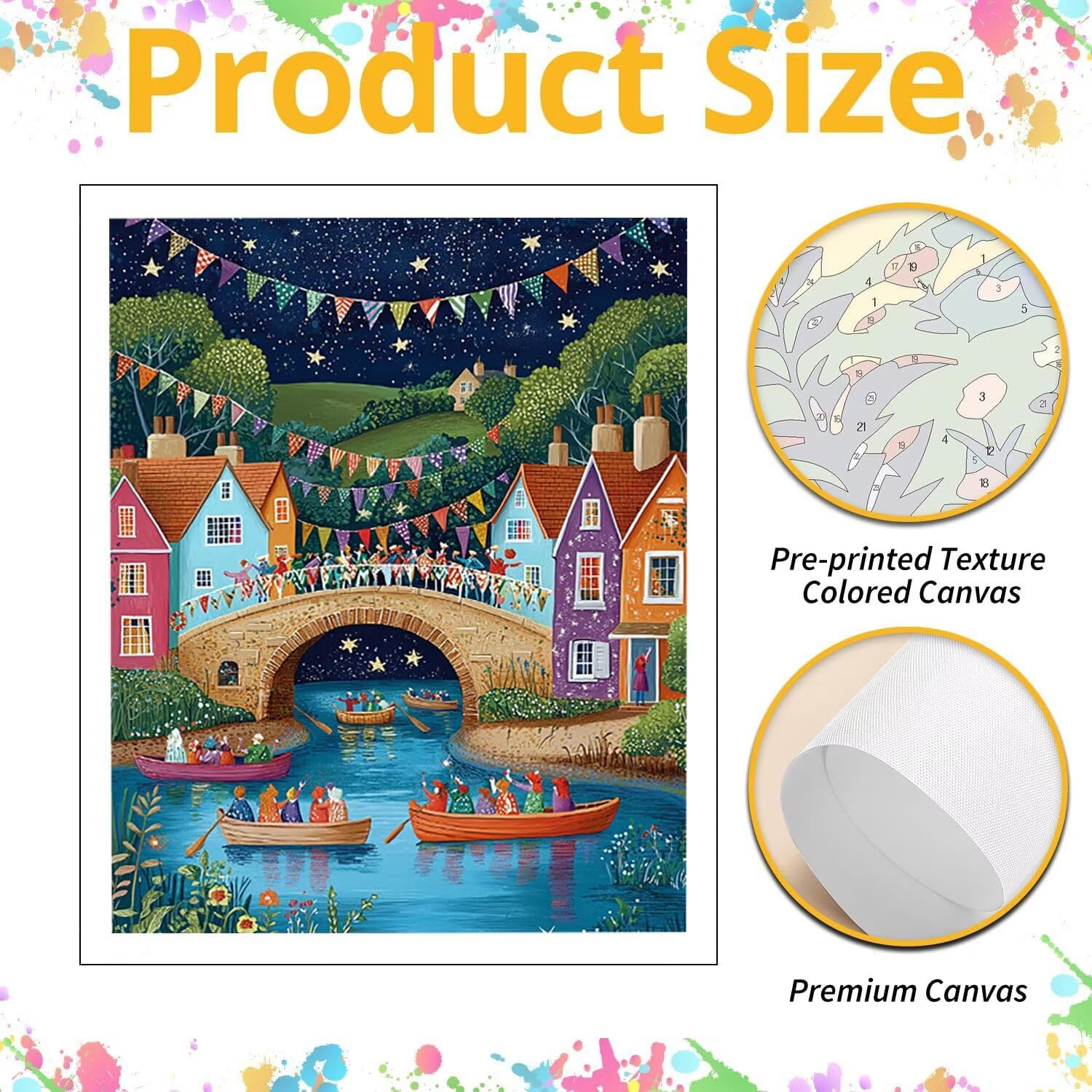 WEISHIWE Nouvel an Peinture Numero Adulte Kits, 80x100cm m-1003