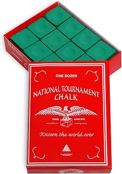 Silver Cup National Tournament Pool cue Billiard Premium Chalk - ONE Dozen
