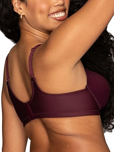 Vanity Fair Women's Full Figure Beauty Back Smoothing Bra, 4-Way Stretch Fabric, Lightly Lined Cups up to H, Wirefree - Sophisticated Plum, 40B 2