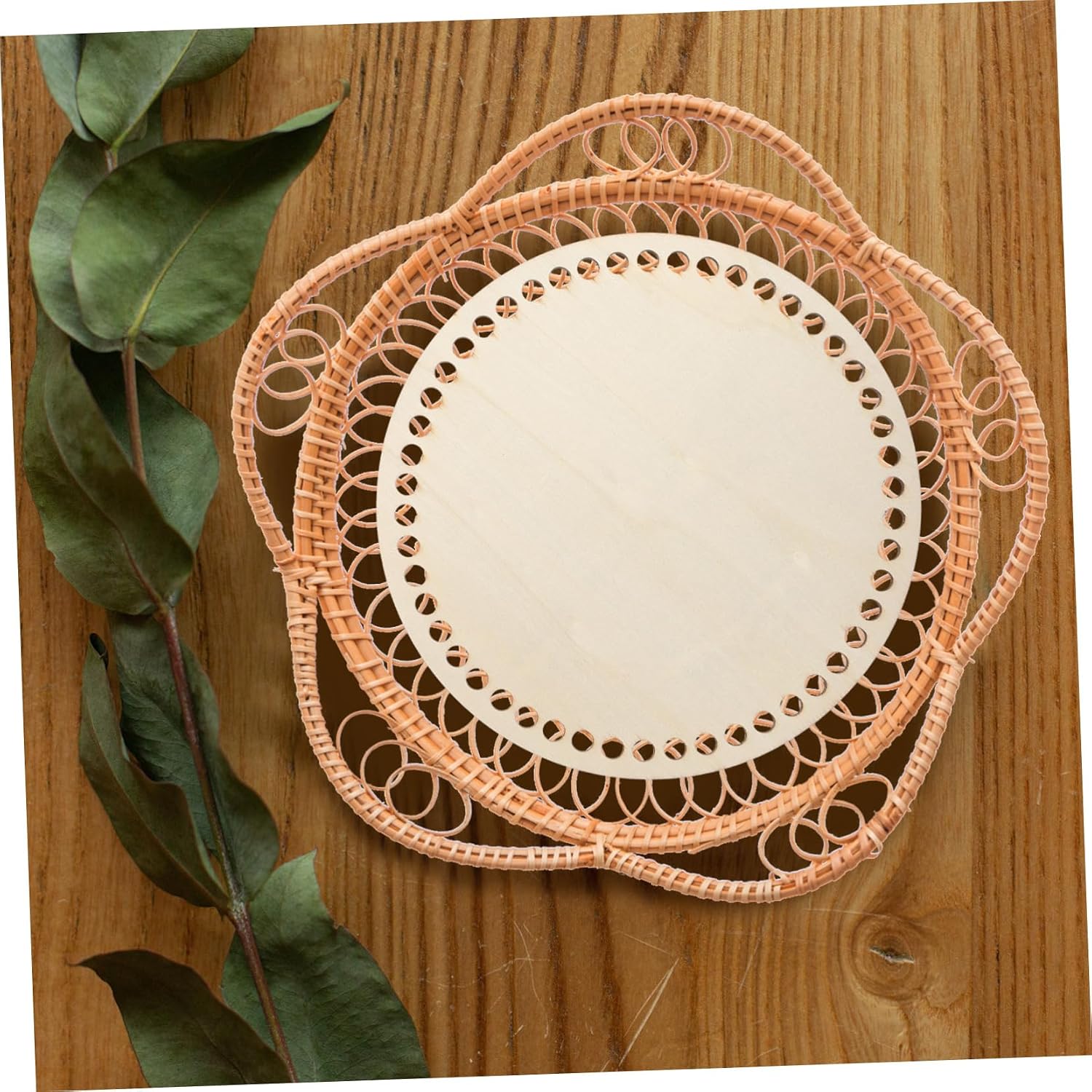 Wood Basket Bottoms 4 Pack Oval and Bases for Crochet