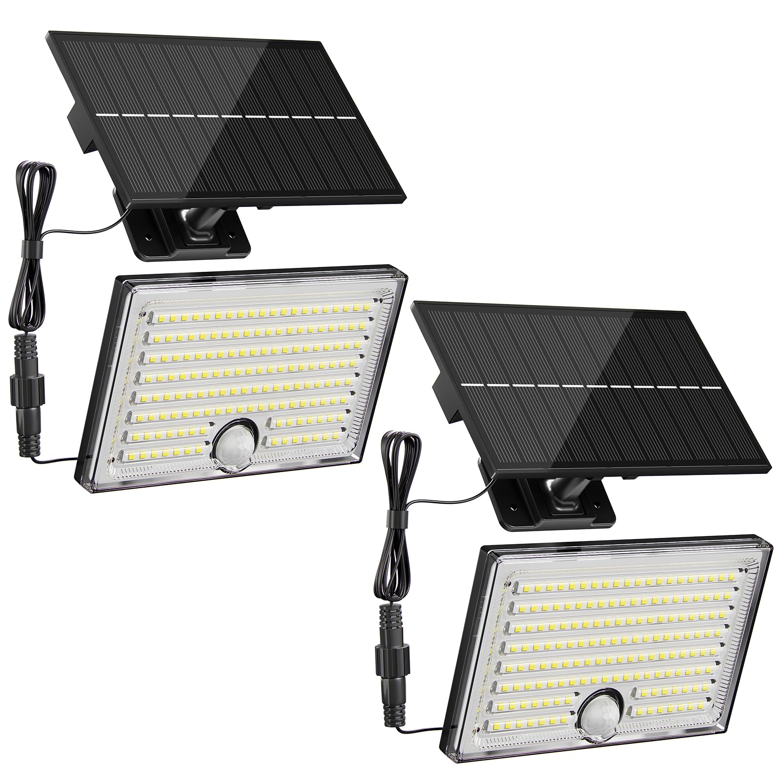 Mini Solar Lights Outdoor with Motion Sensor 170-LED Solar Flood Lights Outdoor Dusk to Dawn with 16 5FT