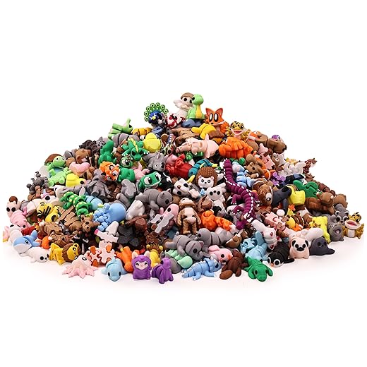 35 PCS Mystery Animal Figurines, Randomly Selected from Over 200 Unique 3D Printed Animal Figurines, Fidget Desk Toys, Party Favors, Classroom Rewards, Gift Exchanges, Event Giveaways for kids