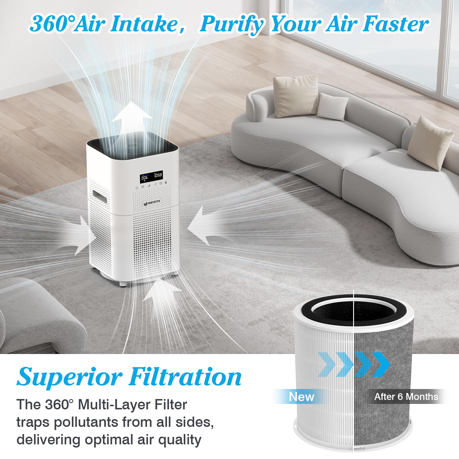 Amazon | 空気清浄機 DAYETTE AP401 用 フィルター 【1個入り 】集じん