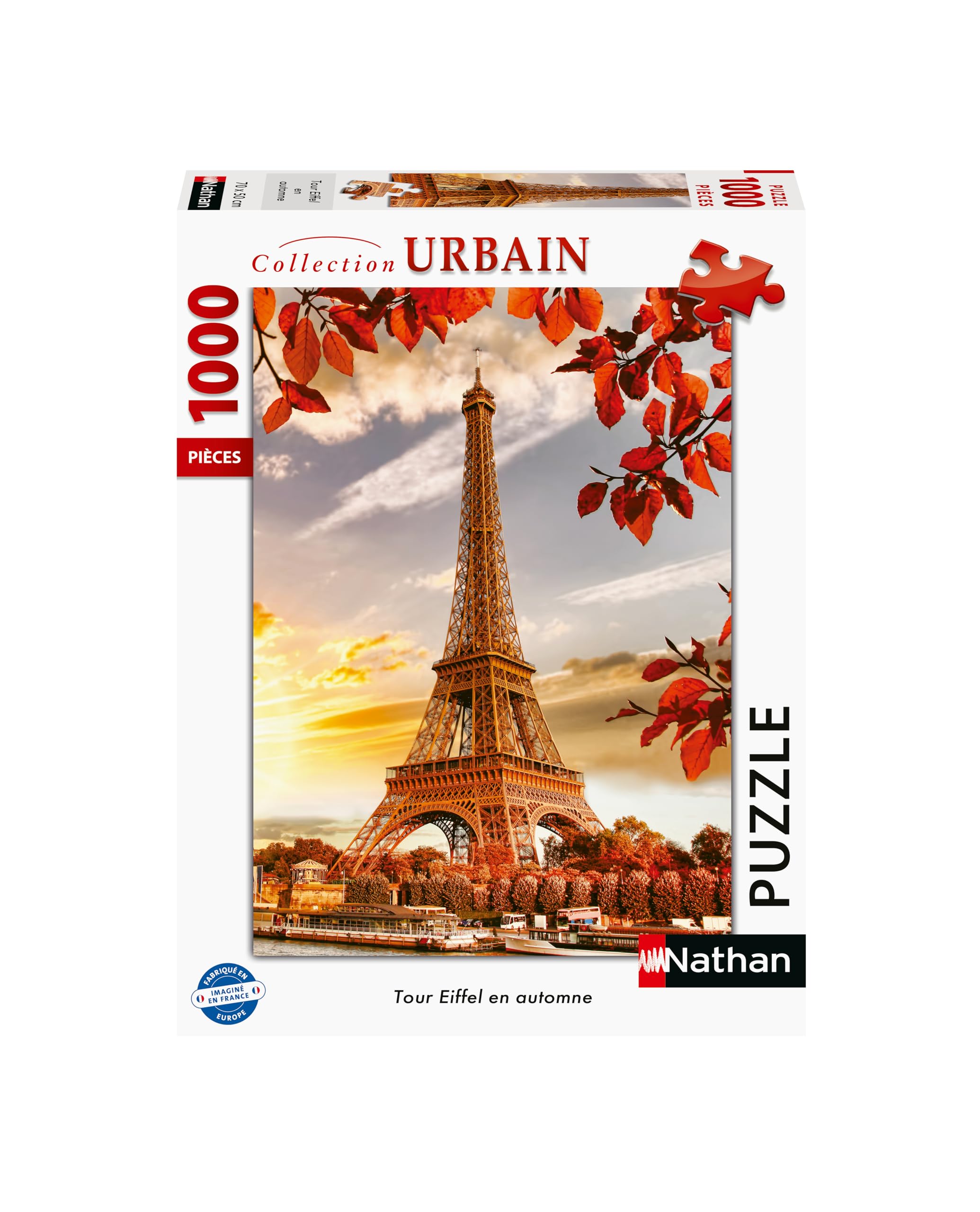 Nathan Puzzle 1000 Teile – Eiffelturm Im Herbst, 70x50 Cm, Premium-Qualität, Für Erwachsene & Jugendliche