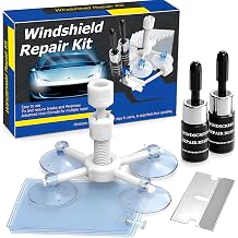 Windshield Repair Kit, Rock Chip Repair Kit, Windshield Chip Repair Kit, 2 Pcs Quick Fix Car Glass Repair Kit for Chips & Cracks, Automotive Nano Fluid Windshield Crack Repair KitAzure
