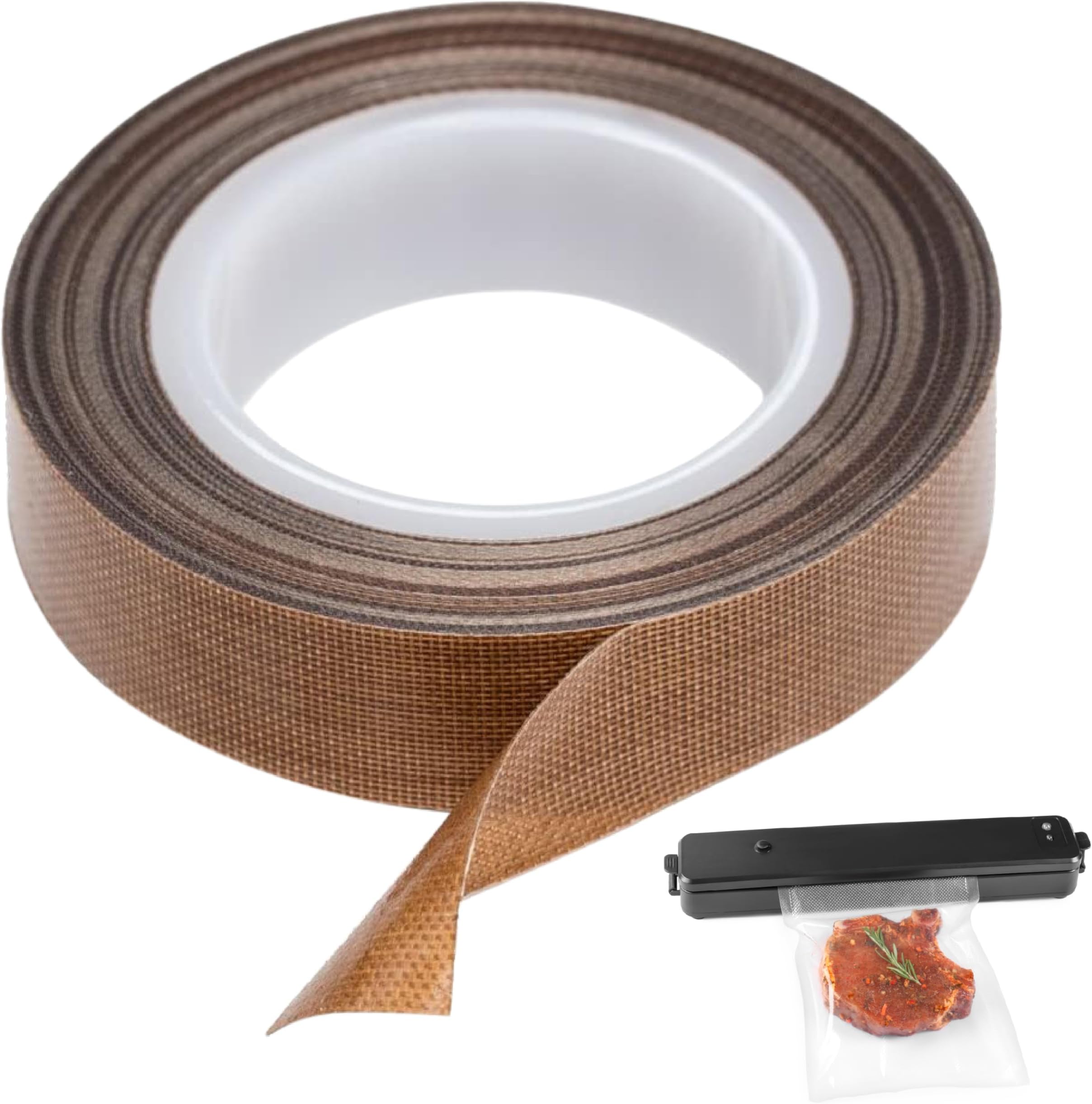 Impresa PTFE Teflon Heat Seal Tape - Replaces Strips & Vacuum Seal Tape - Barrier & Vac-Pack Heat Strip Replacement - Fits Impulse & Vacuum Models - 1/2 in x 30 Ft, 1 Piece