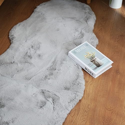 Miniatura 4 de Ghouse - Alfombra de piel sintética tipo lana de oveja suave y esponjosa de estilo bohemio para sala de estar, dormitorio, habitación de