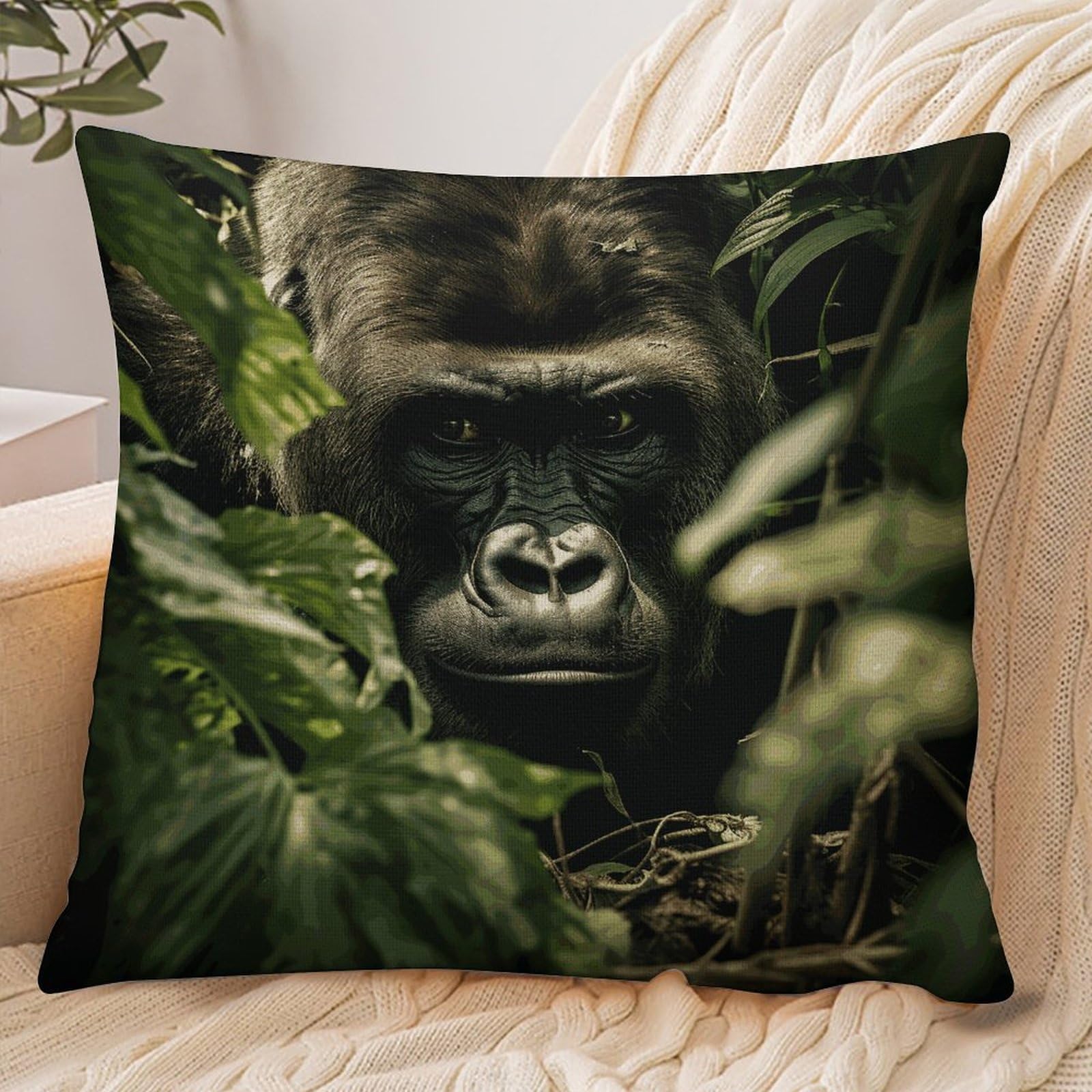 Fekiloot Style Gorilla Landscape Pillowcase Pillow Sham Pillow Case