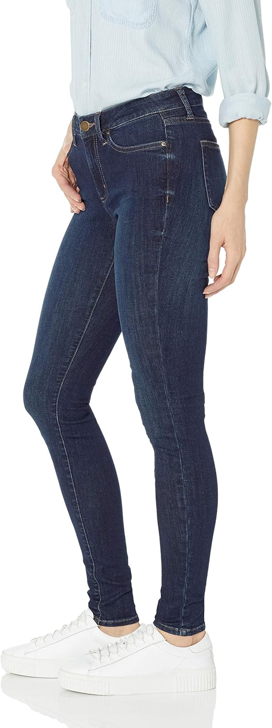 Daily Ritual Women's Denim Skinny-Fit Mid-Rise Jean