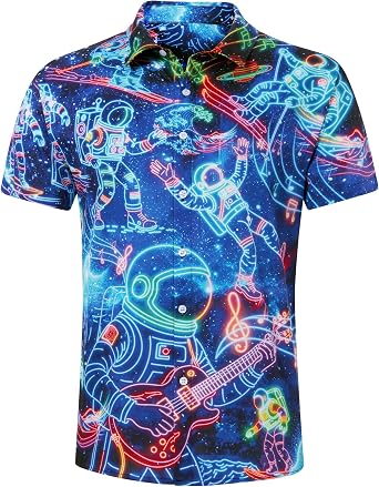 Goodstoworld Mens Novelty Hawaiian Button Down Shirts