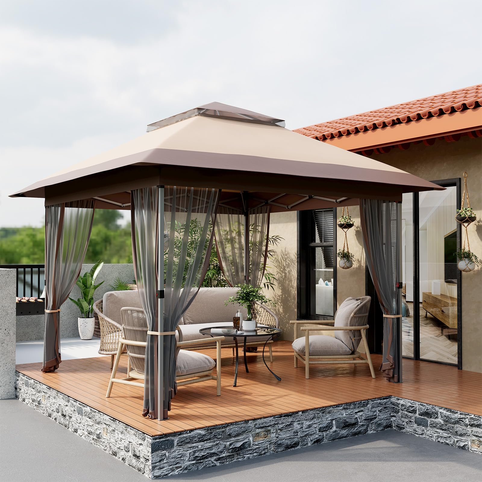 Amazon.co.jp: Garvee ポップアップガゼボ 12×12ft（約366×366cm）大型