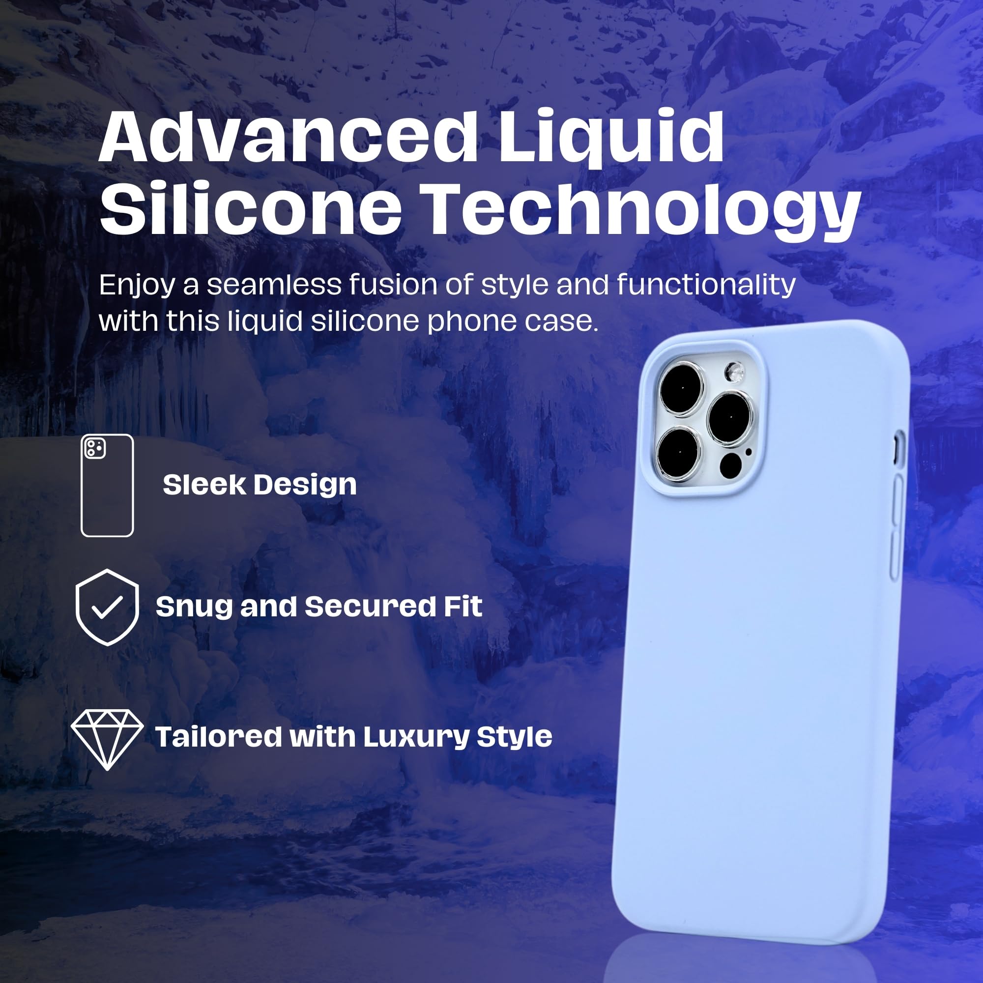 Amazon.com: Light Blue Phone Case iPhone 13 Pro Max Case