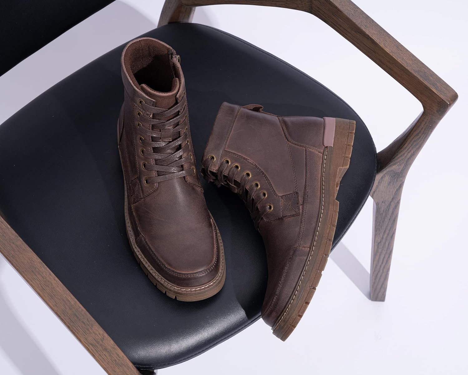 Jousen Mens Boots Casual Motorcycle Boot for Men Chukka Zipper Combat Botas Para Hombre Fashion - Image 4