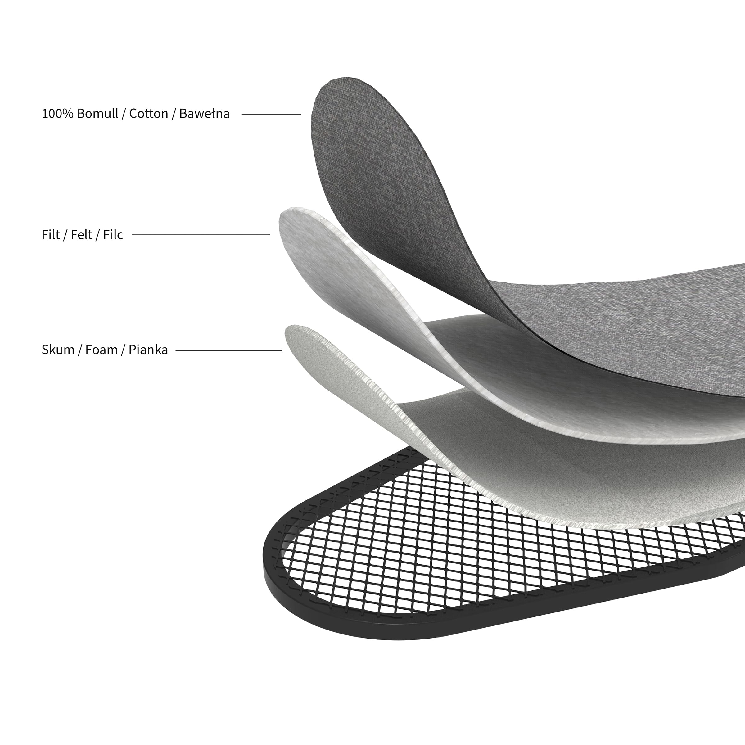 Rörets Pokrowiec na deskę do prasowania Holly – 40 x 120 cm – 3 warstwy dla najwyższego komfortu prasowania – Velcro zapewnia idealne dopasowanie – certyfikat Oeko-Tex – wzornictwo i jakość najsilniejszej szwedzkiej marki desek do prasowania