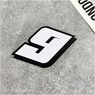 Fashion Race Car Number 0~9 Vinyl Sticker Personality Motorcycle Helmet Car Window Bumper Waterproof Decorative Decal(Number9,Height10CM)