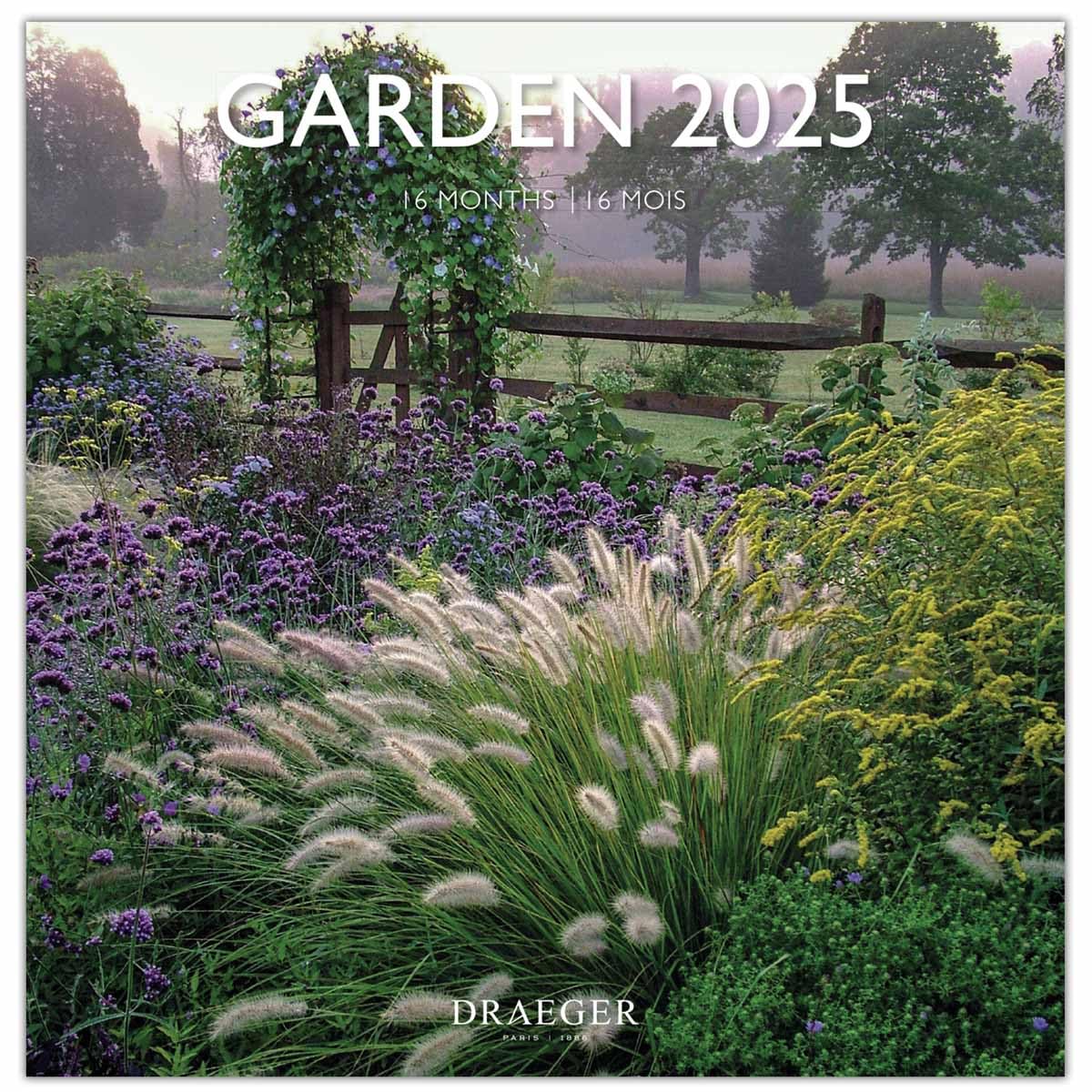 Large Wall Calendar 29 x 29 cm 2025, September 2024 to December 2025-15 Months, Days and Months Written in 7 Languages