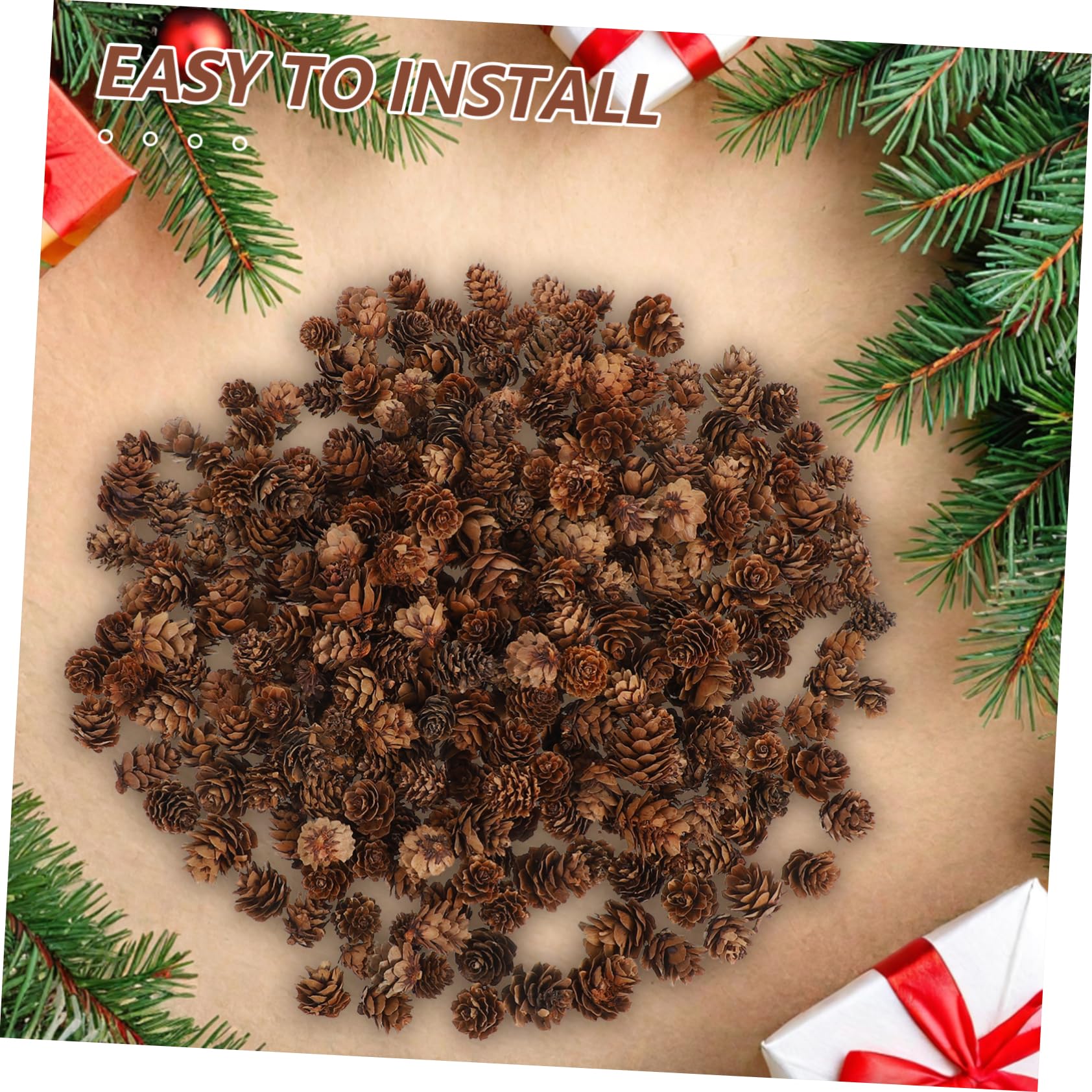 Kleiner Kiefernzapfen Dekoration Natürliche Tannenzapfen Bastelmaterial Herbst Deko Zubehör 1–2cm 450 Stück Für Weihnachtsbaum Und Tischdeko
