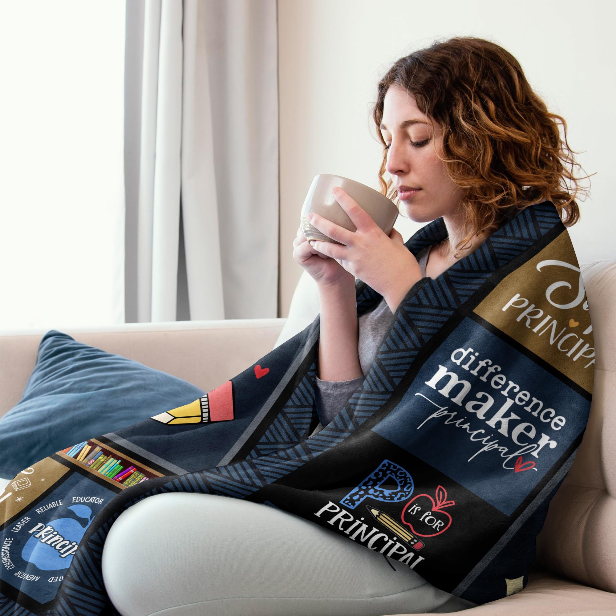 Principal Appreciation Gifts, Principal Week Gifts for Women, Best Appreciation Gifts for School Principals, Gifts for Principal Female, School Principal Birthday Present for Woman Blanket 60" X 50"