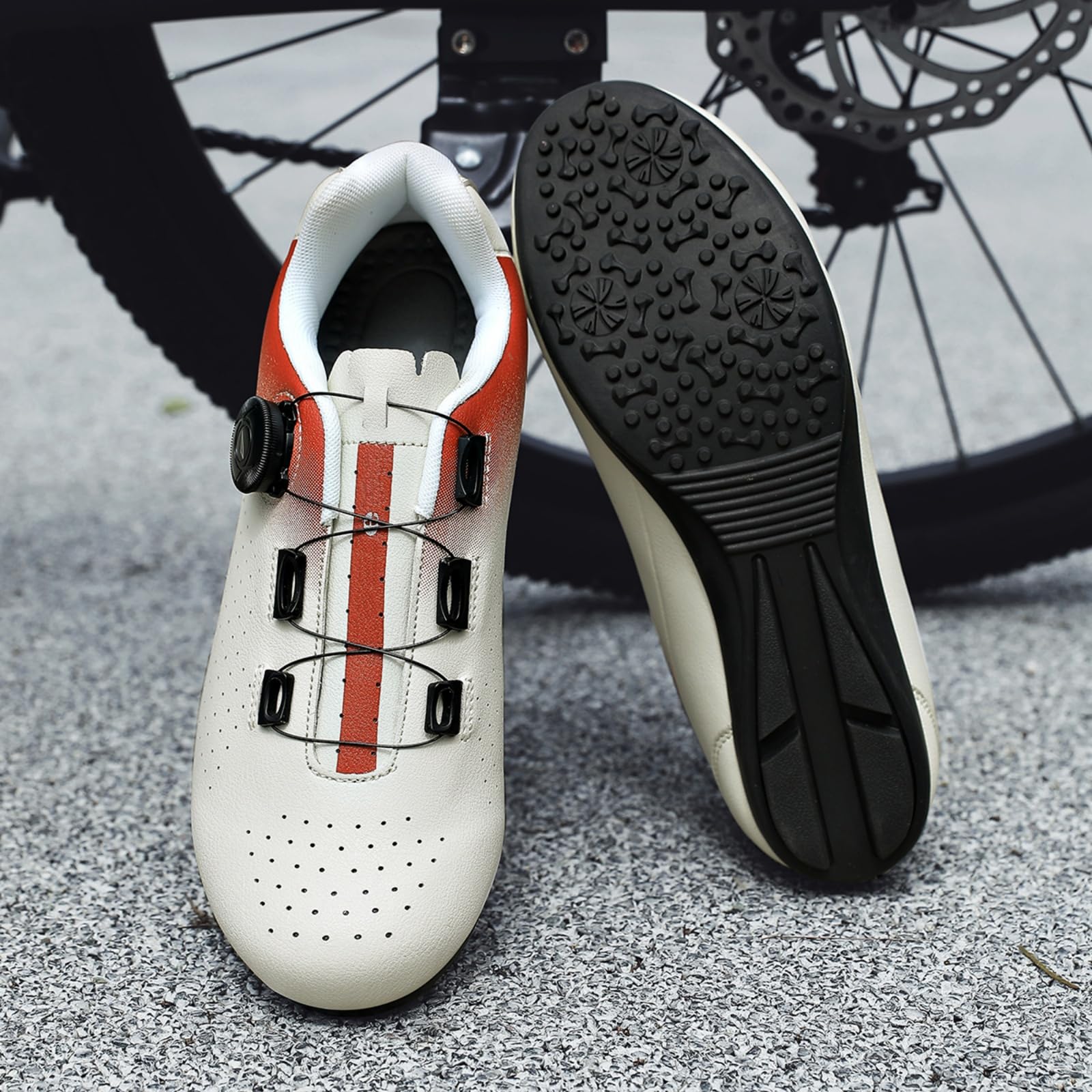 JiuQing Zapatillas Ciclismo Sin Bloqueo para Interiores Exteriores para Hombre Mujer con Pedal Plano Antideslizante Estilo Casual para Bicicleta De Carretera Y Montaña