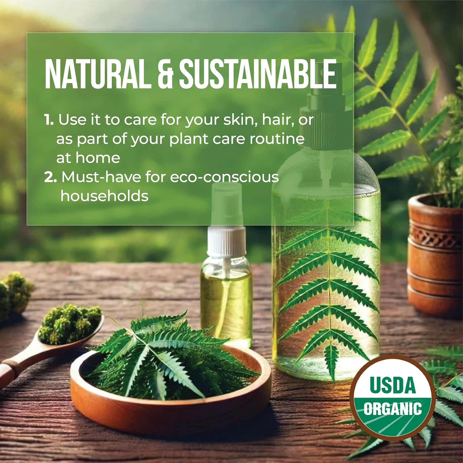 Pure Virgin Organic Neem Oil for Skin, Hair & Face - 100% Natural & Unrefined Neem Oil for Plants - Cold Pressed Seed Oils - Safe for Dog, Scalp & Hair Growth - 1 Fl Oz