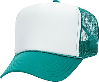 OTTO Polyester Foam Front 5 Panel High Crown Mesh Back Trucker Hats in 97, Bulk, Wholesale