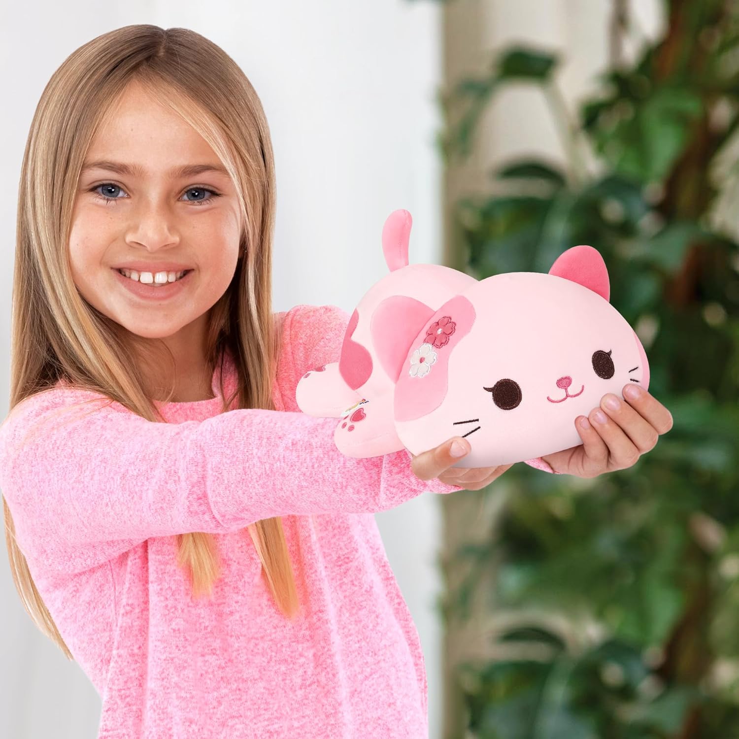 Onsoyours Original Sakura Cat Plush Cute Kitten Stuffed Animal Soft Little Pink Kawaii Kitty Plush Toy Gift for Kids & Adults (Sakura Cat, 9") - Image 8