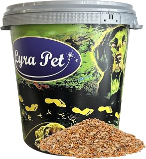 Lyra Pet® 10 kg Wellensittichfutter in 30 L Tonne Alleinfutter Ziervögel | Vogelfutter für Ziervögel - Nährstoffreiches Futter für das Ganze Jahr - Energiespender für Sittiche - Artgerecht & Natürlich