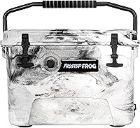 Vista 8 de USA Made Frosted Frog Camo - Baúl de hielo de 20 cuartos de galón de capacidad, resistente, moldeado por rotografía, enfriador aislado de grado