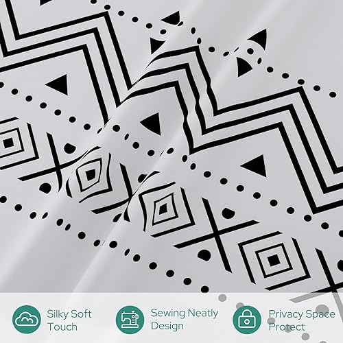 Miniatura 24 de HOMEIDEAS Cortinas de puerta para privacidad de puerta, cortina opaca para puerta de armario para dormitorio, cortinas con aislamiento con lazo