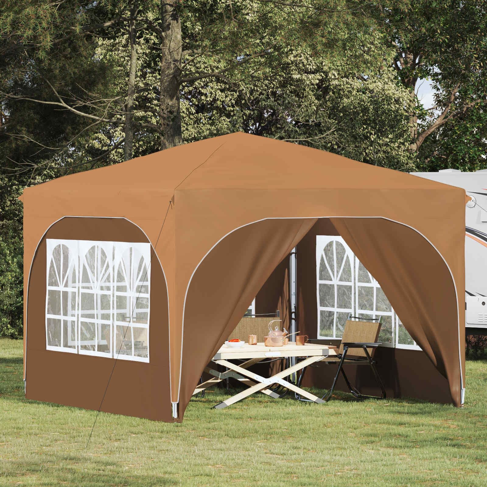 Zasłona Pop Up 290 x 290 x 245 cm beżowa z 4 ściankami