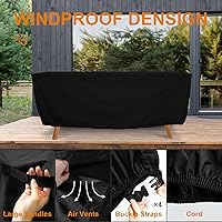 Vista 5 de Tempera Funda para muebles de patio, fundas impermeables para mesas y sillas de exterior, funda para juego de comedor al aire libre, fundas