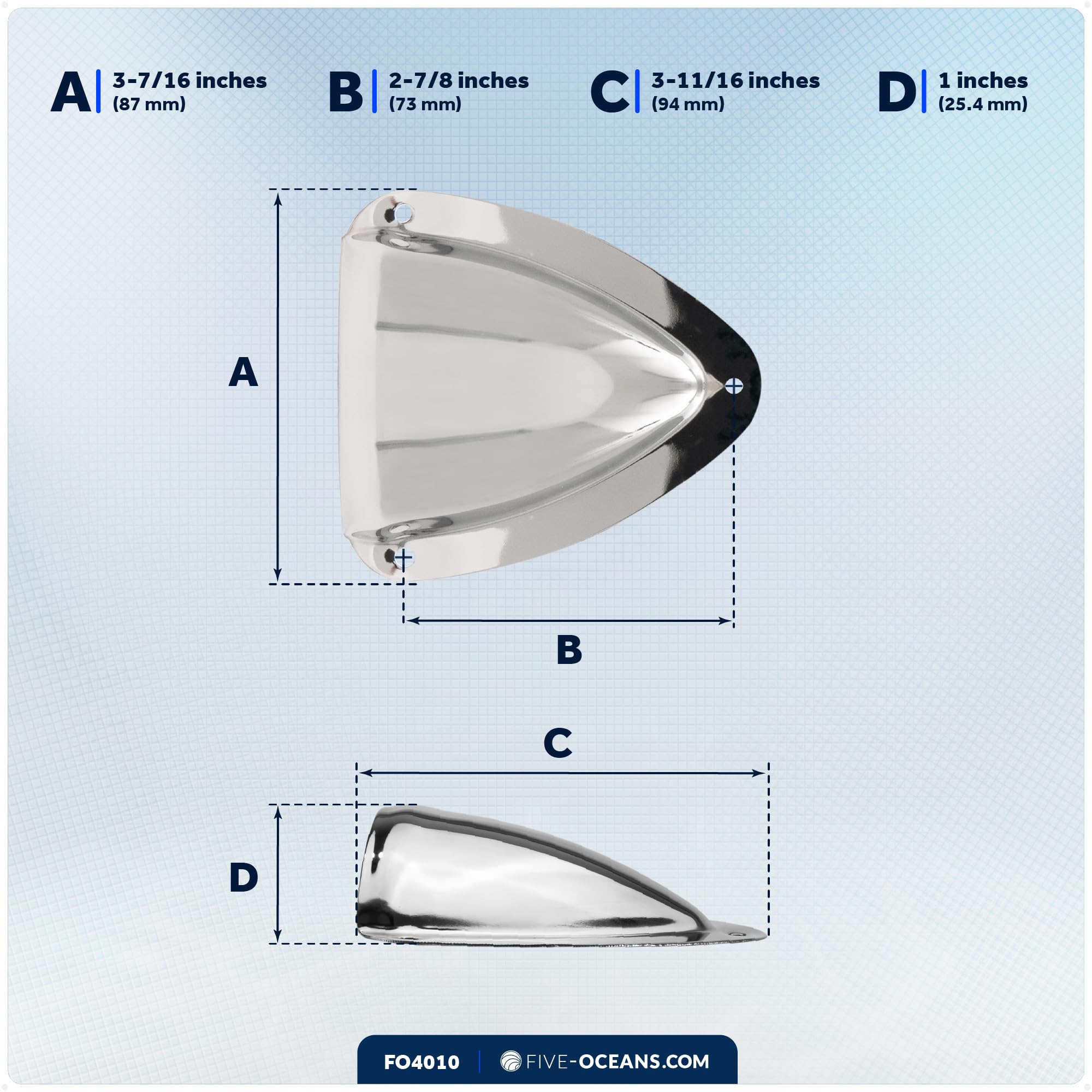 Stainless Steel Clam Shell Ventilator – Five Oceans