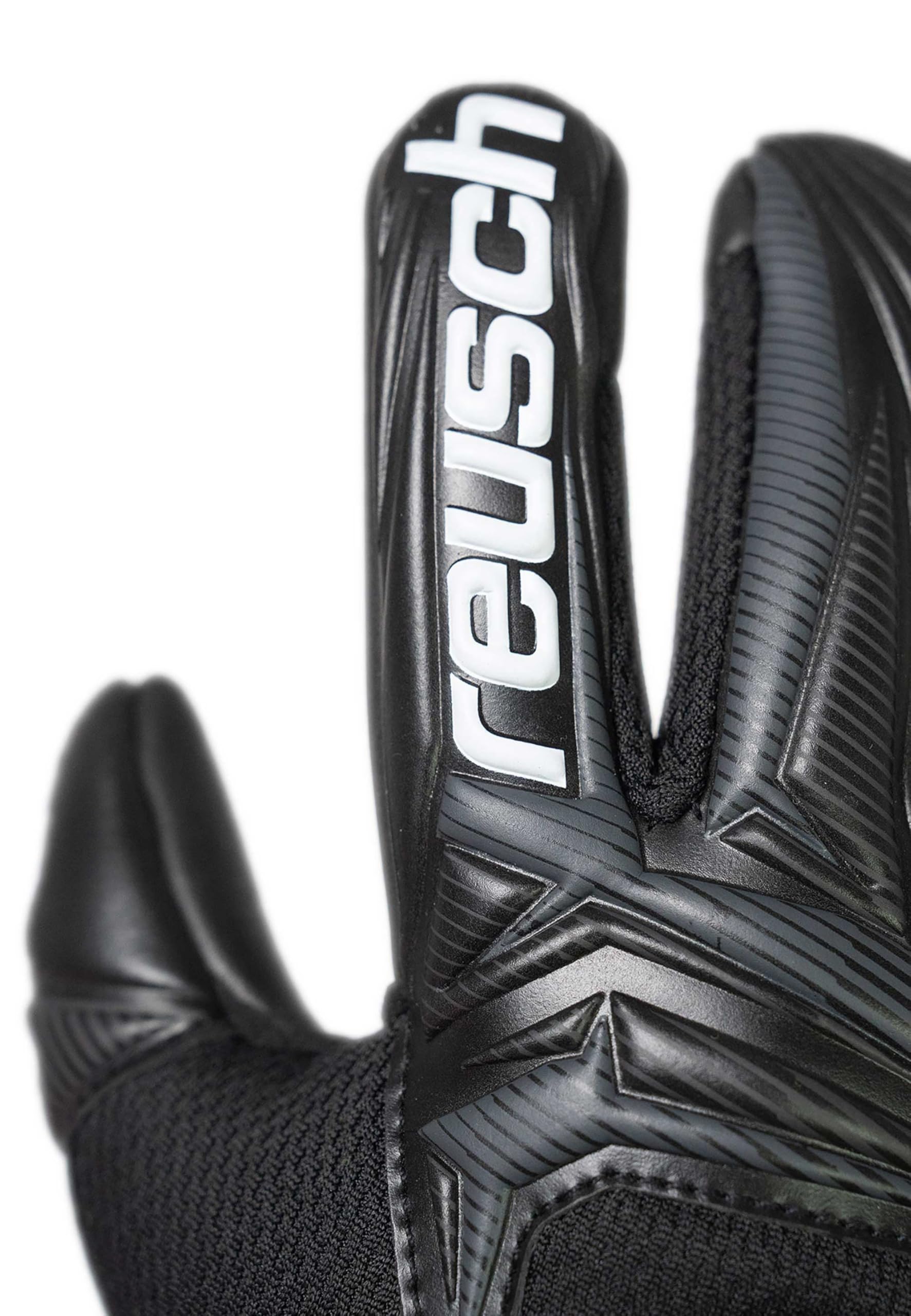 Reusch Guantes de Portero para niños y jóvenes, Agarre fiable, Transpirables, para Entrenamiento y Juego, césped Natural, césped Artificial y Campo Duro, Talla 4 – 8, Atracto Infinity Evolution NC