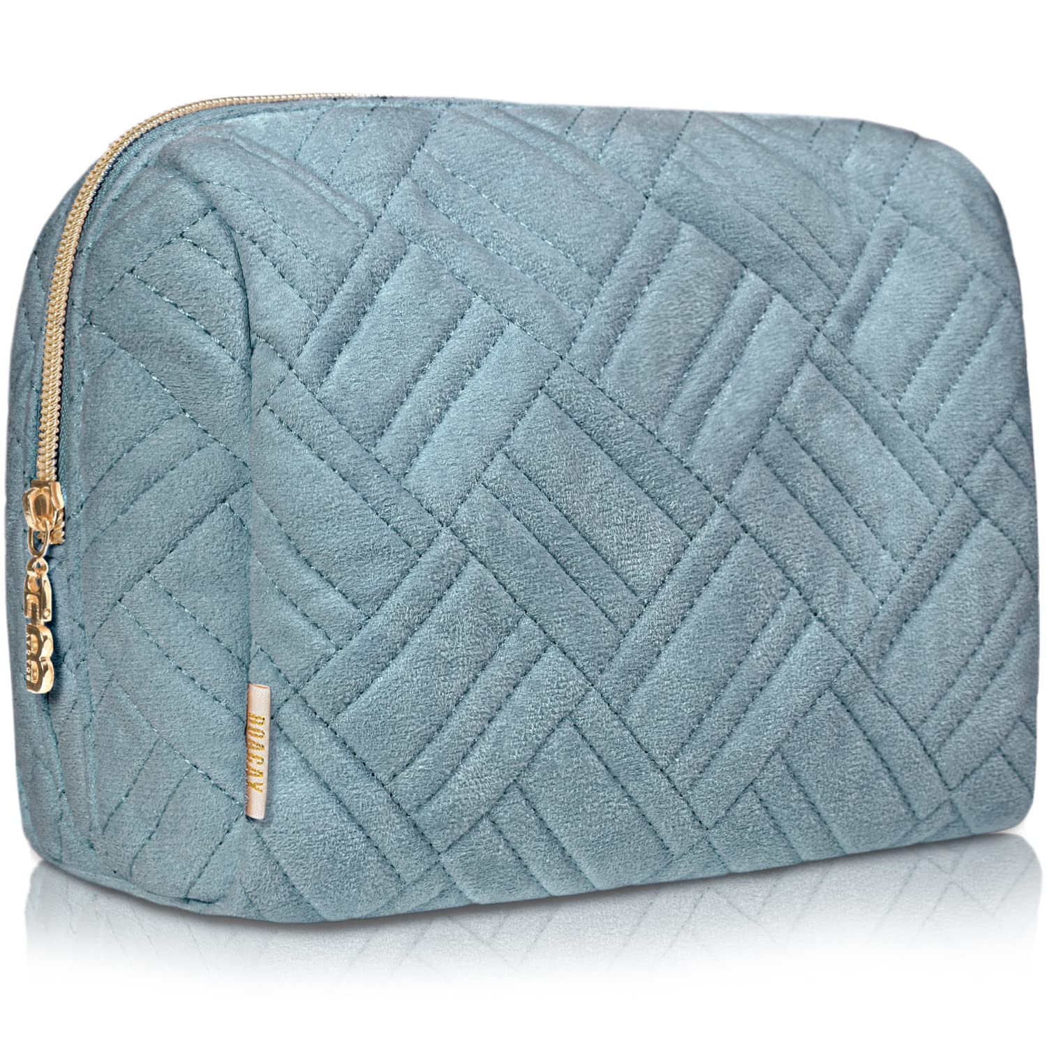 BOACAY Large Makeup Bag, Travel Cosmetic Pouch for Women, Zipper Toiletry Organizer for Purse, Kit Case for Accessories, Brushes