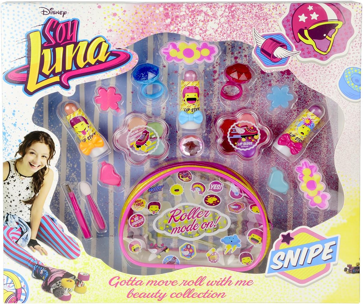 Markwins Disney Soy Luna Beauty Set Cosmetic Bag (Lipgloss, Lipstick, Eyeshadow & Jewellery)