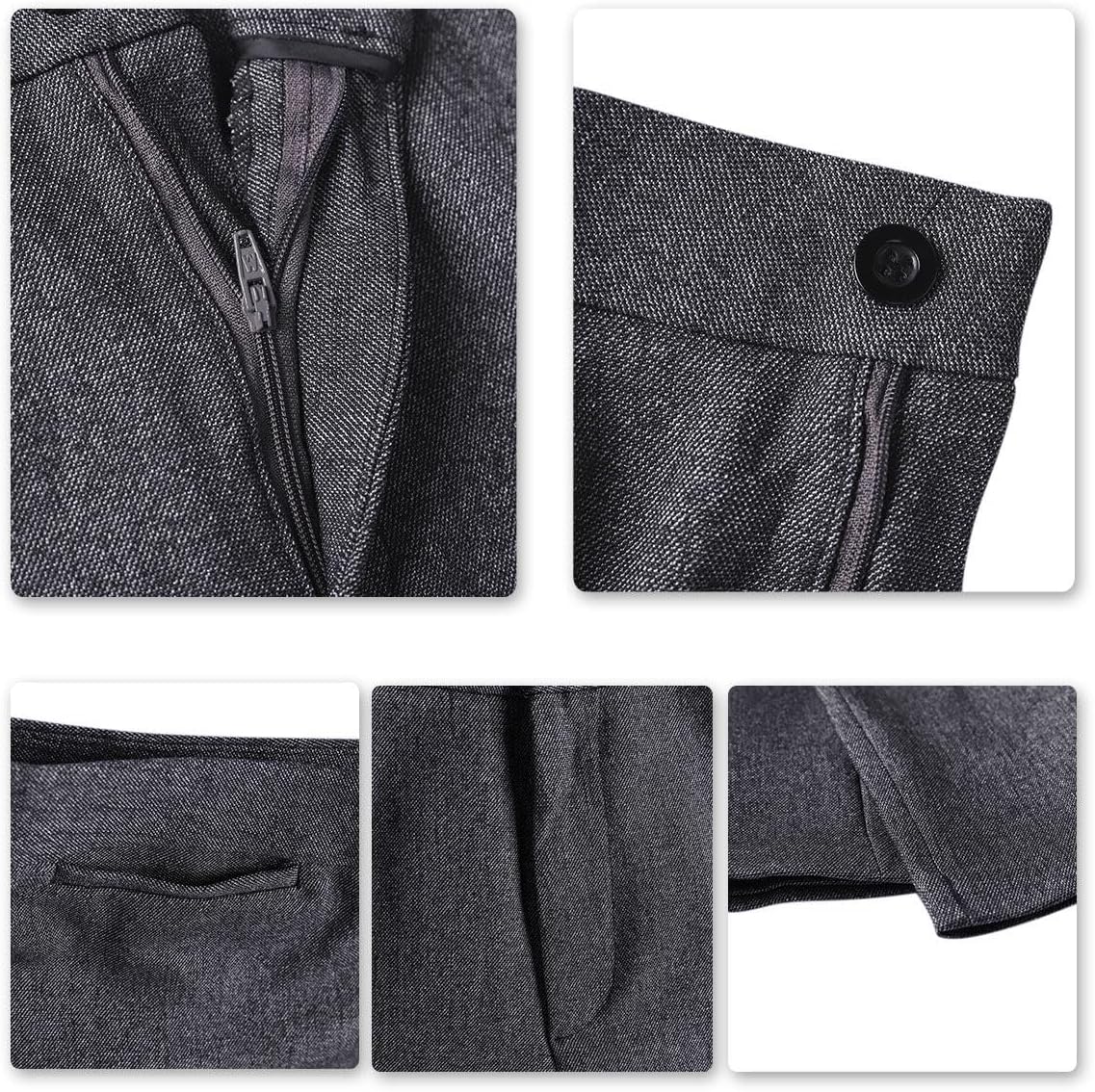 YUNCLOS Women's Business Office 1 Button Blazer Jacket and Pants Suit Set - Image 6