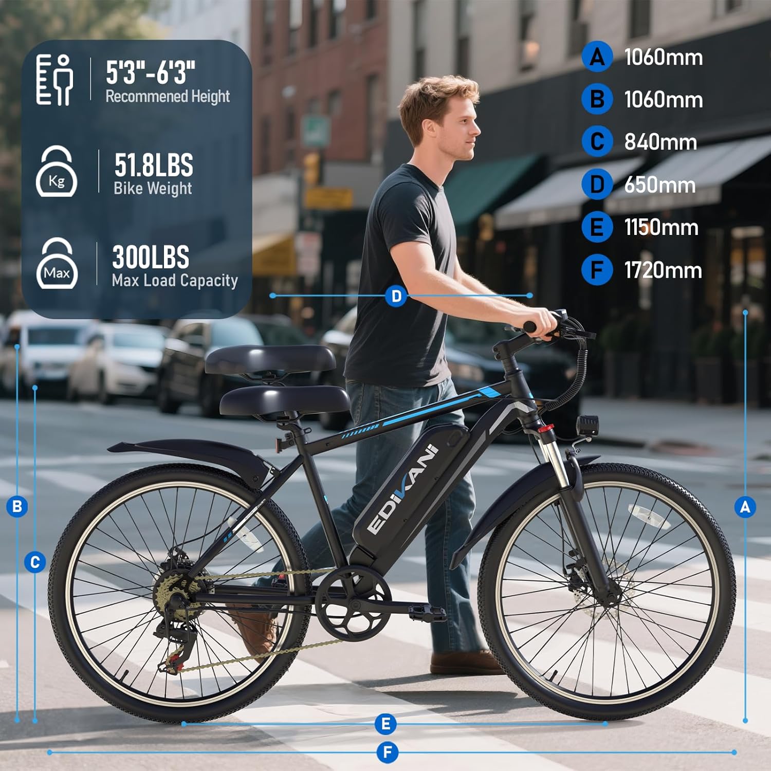 Electric Bike for Adults, Peak 1500W Ebike 26" Electric Mountain Bike 70 Miles Range, 648Wh Removable Battery, 40KMH Fast Commuter Electric Bicycle for Men, Lockable Front Suspension, 7-Speed Gears