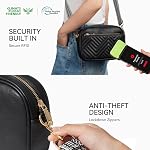 BOSTANTEN Crossbody Bags for Women Vegan Leather Quilted Purses Small Shoulder Bag Ladies Handbags with Wide Strap