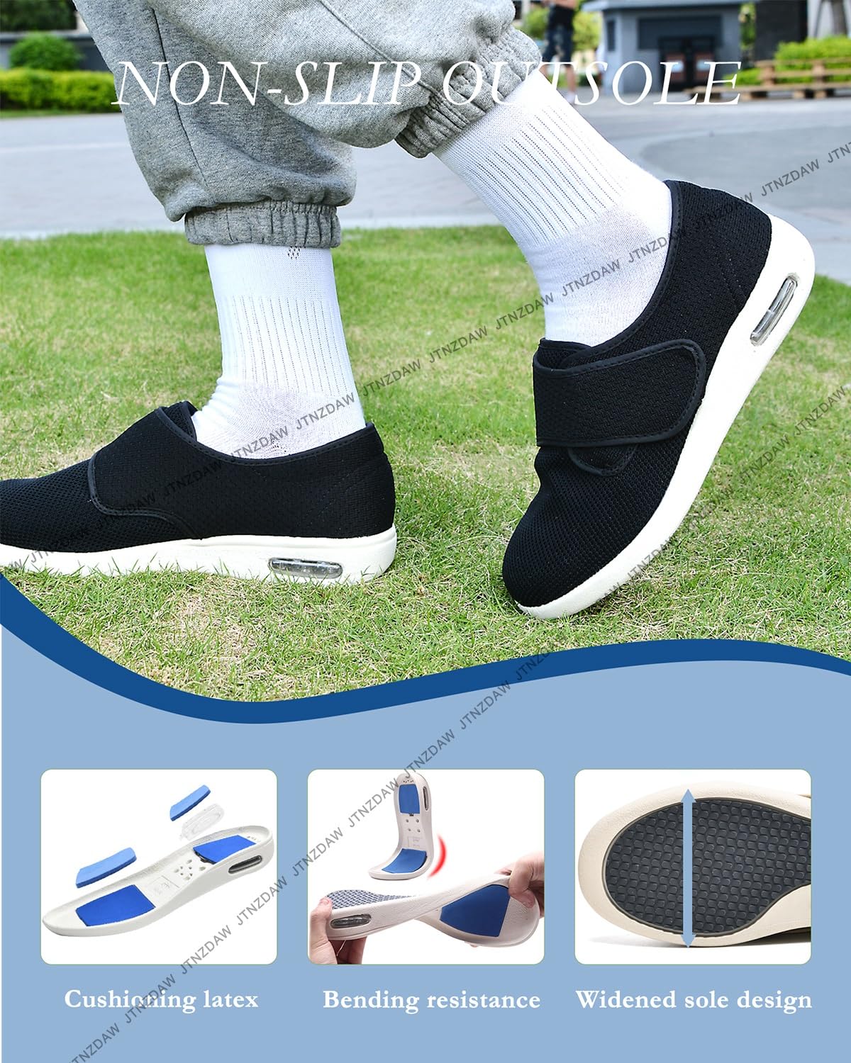 Zapatos para DiabéTicos para pies Hinchados Hombre Extra Ancho Zapatillas Especiales para Juanetes Mujer Sin Cordones pie Diabetico Verano Comodos