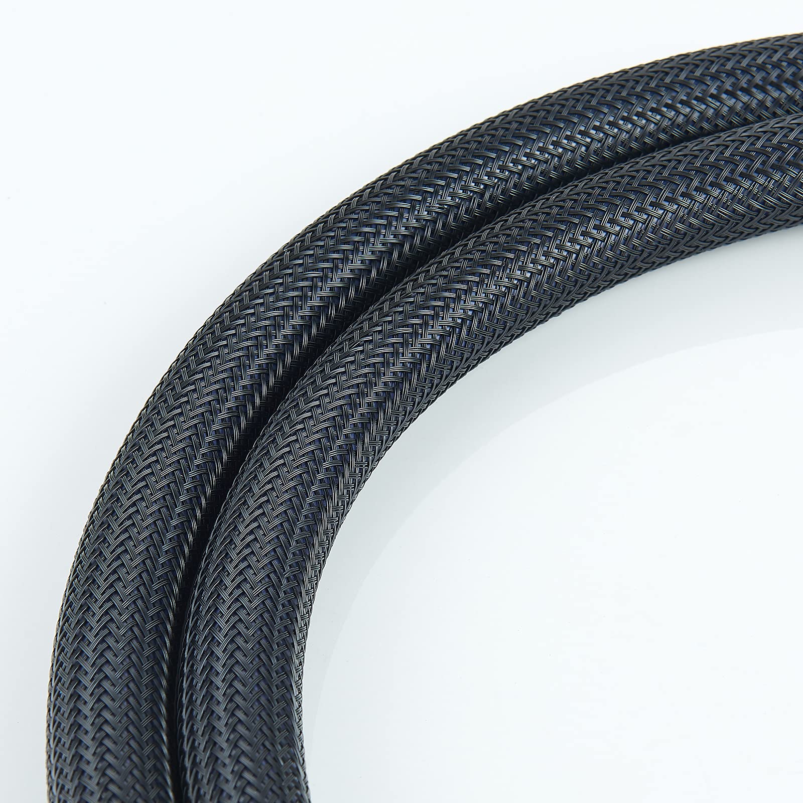 Kabel zasilający HiFi 3-żyłowy, wysokiej klasy kabel zasilający z gęstą siatką ekranującą, pozłacaną wtyczką EU, 12 AWG kabel do urządzeń zimnych do głośników, subwoofera, wzmacniacza mocy (2