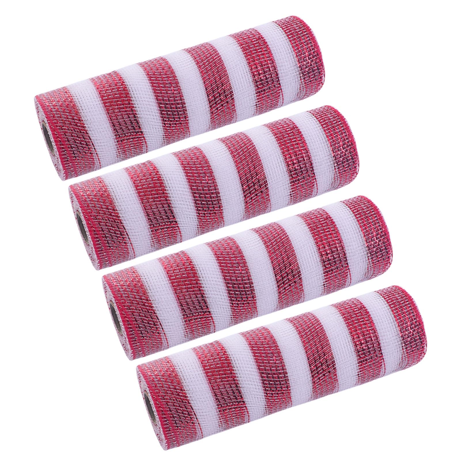 Tsophreniq Of 4 Practical Meshes for Christmas Tree Adornment Suitable for Crafting Bowknot Wreaths and Holiday Arrangements Holiday Decorations