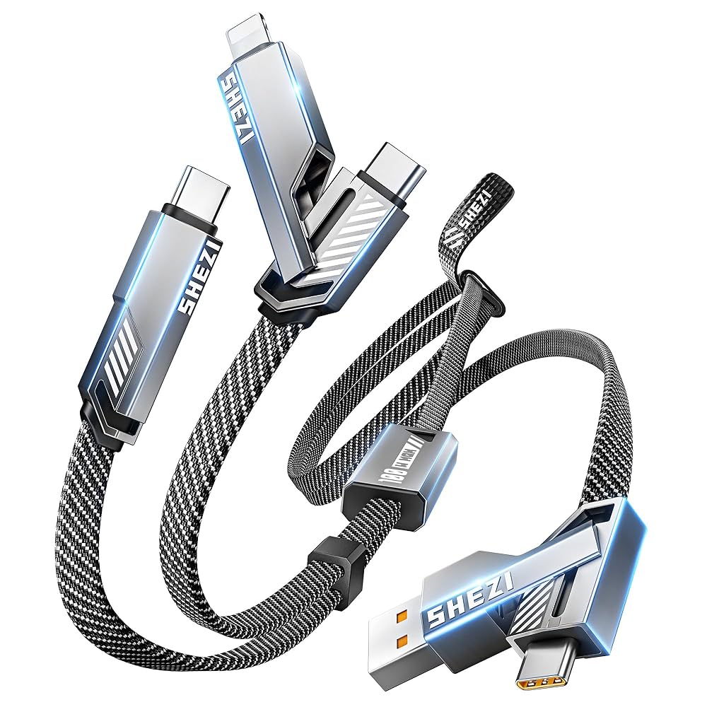 chabiii ⸜❤︎⸝ Amazon.com: SHEZI Upgraded 6 in 1 Multi Charging Cable, 100W