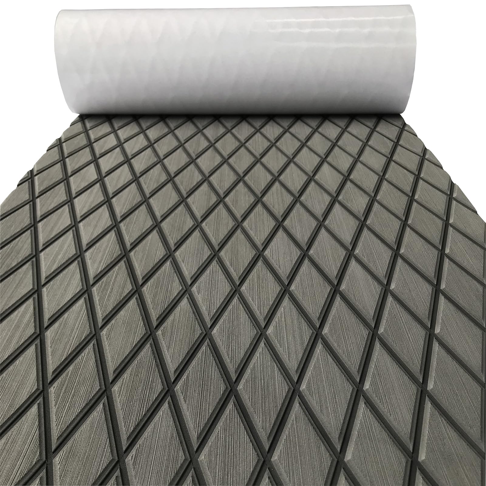 KXKZREN EVA Foam Boat Flooring Decking Sheet 6mm Thick 74.8"x27.6" Diamond Anti-slip Marine Flooring Mat Self Adhesive Deck Floor for Bass Boat Yacht Motorboat RV Cooler Tops