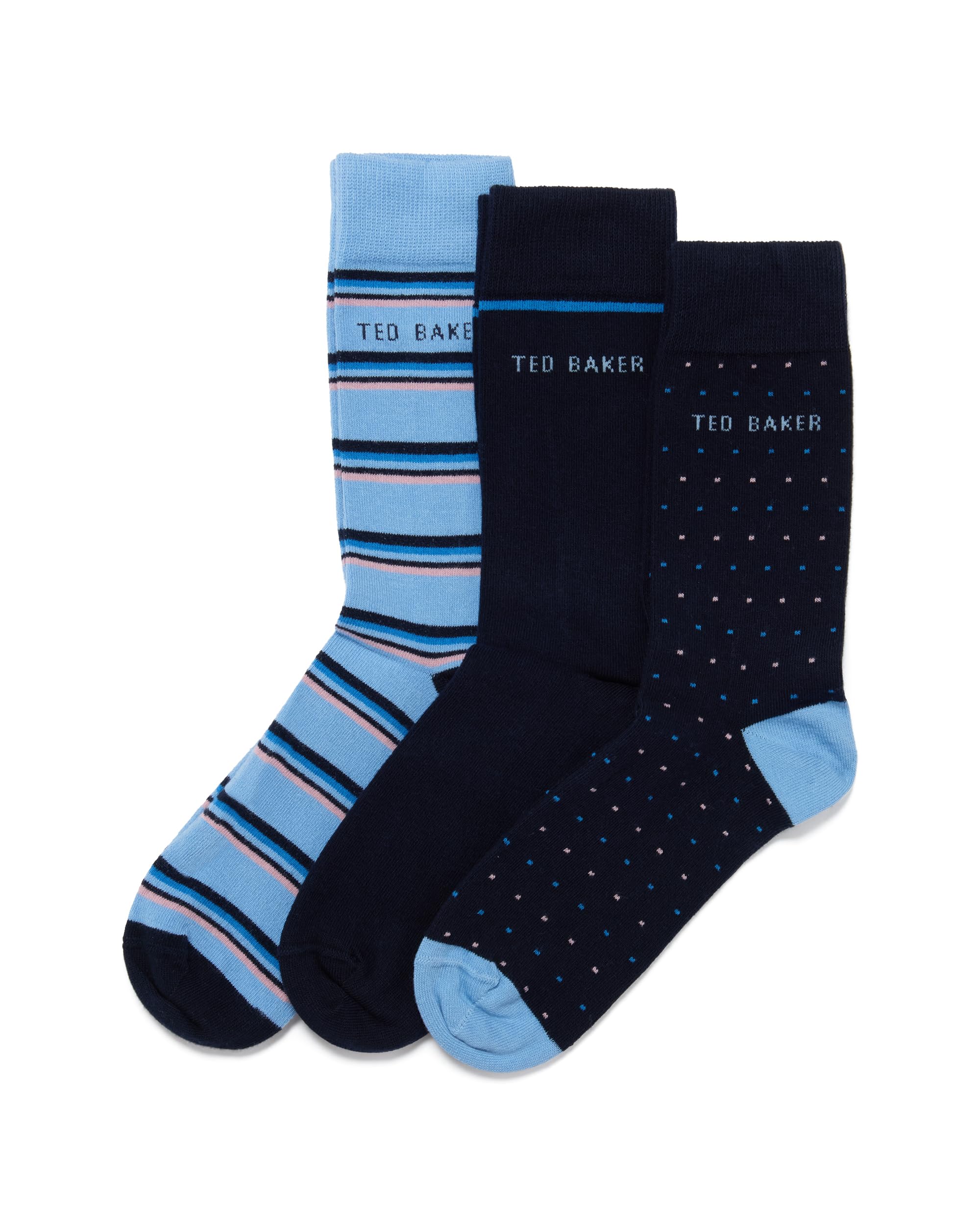 Ted Baker london mixedb-three pack of ankle socks, assorted