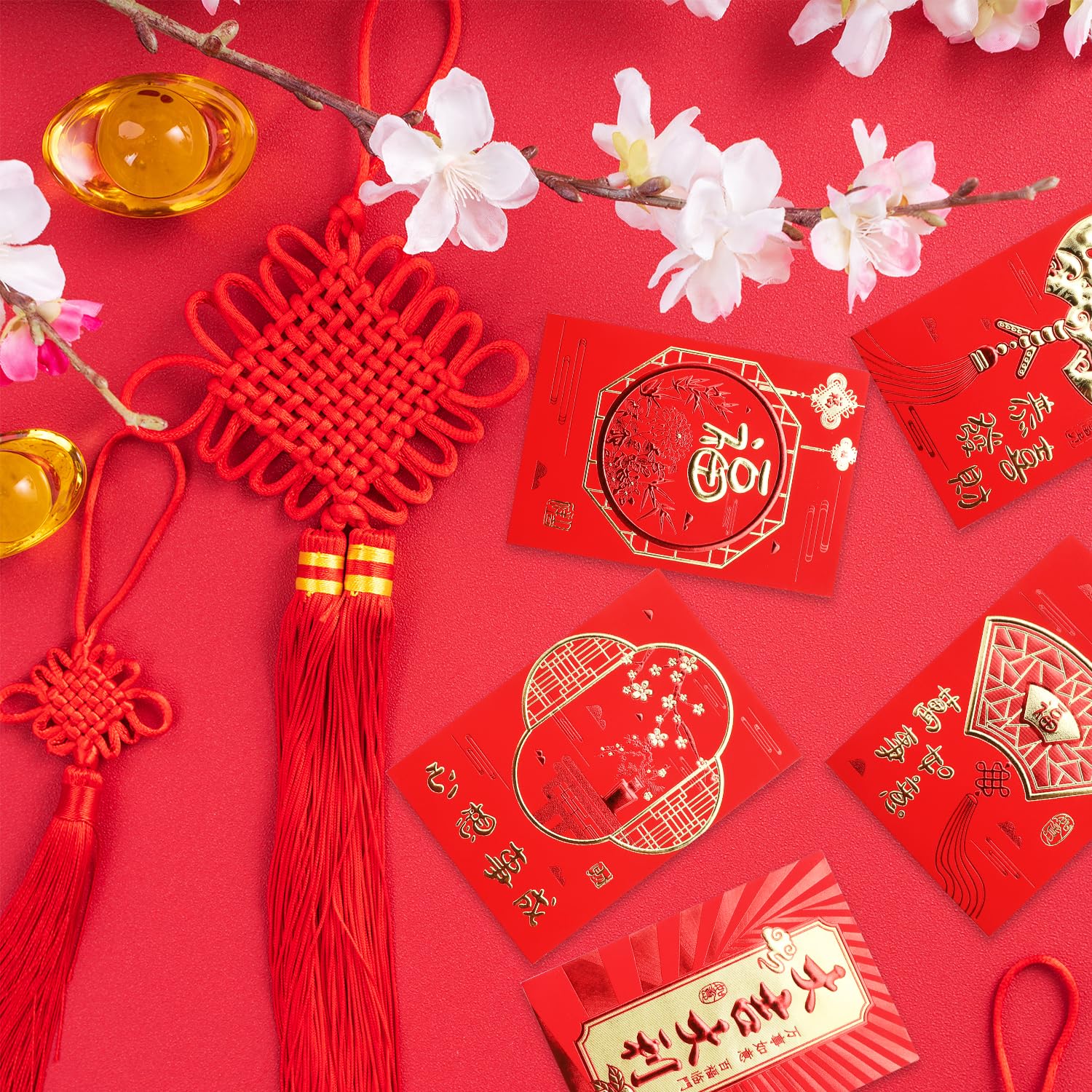 Adesivi Murali Decorazioni Capodanno Cinese 2025 - Set Distici, Adesivi E Per Festa Della Primavera Buste Rosse - Foto 8