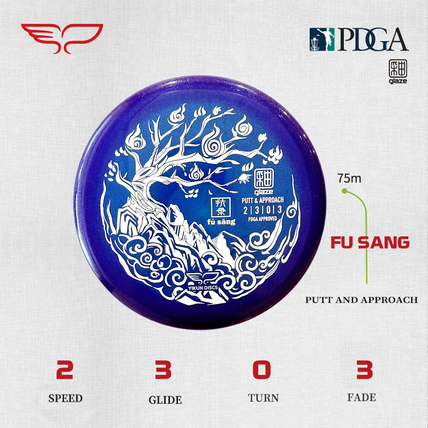 yikundiscs Yikun Professional PDGA Disc Golf Stable Putt & Approach 170-175g Glaze Line Putter Perfect for Outdoor Games and Competition - Image 2
