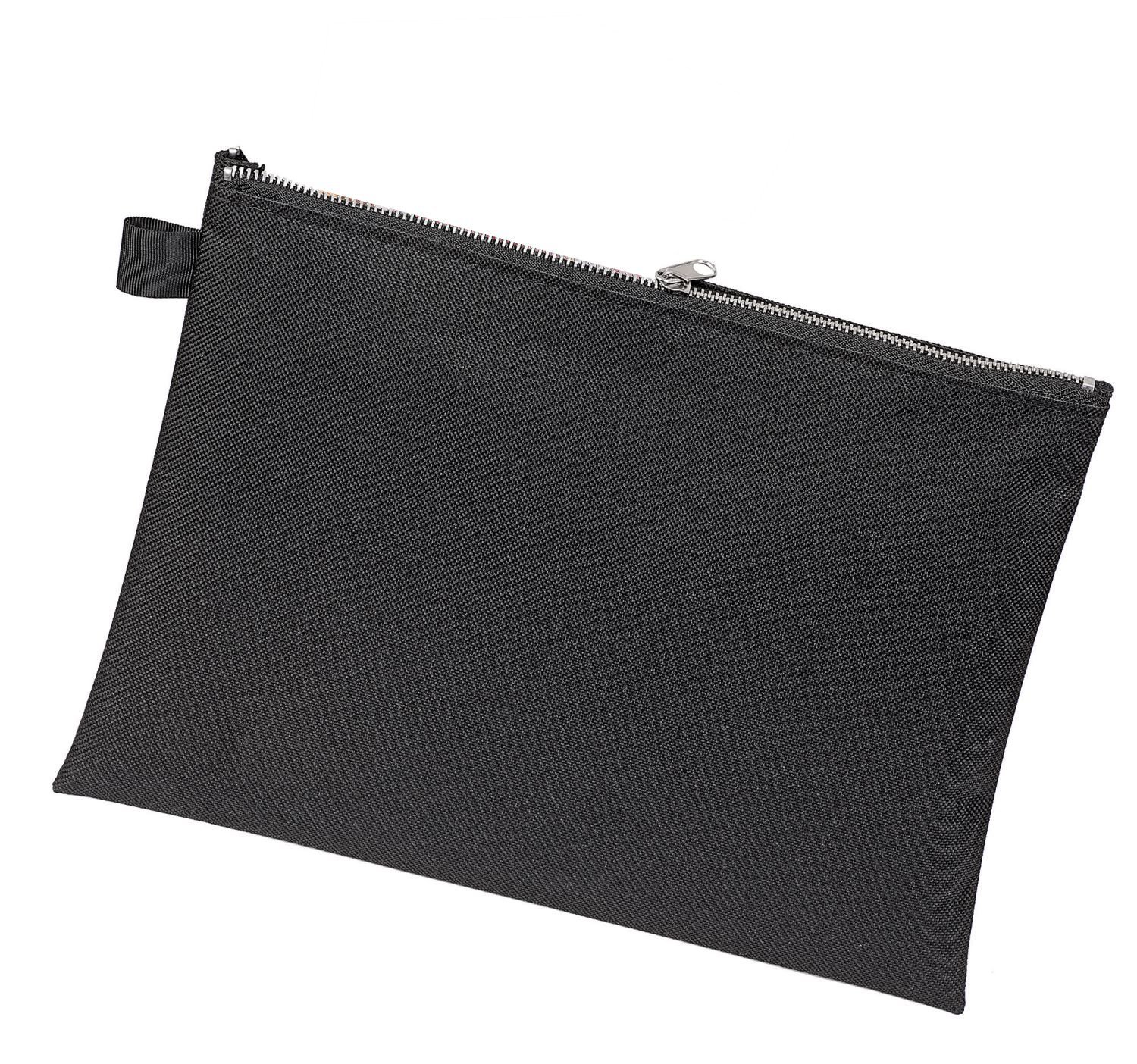VELOFLEX 2725000 - Bolsa bancaria con cremallera, DIN A5, 1 unidad, bolsa de dinero de tejido robusto, bolsa de transporte