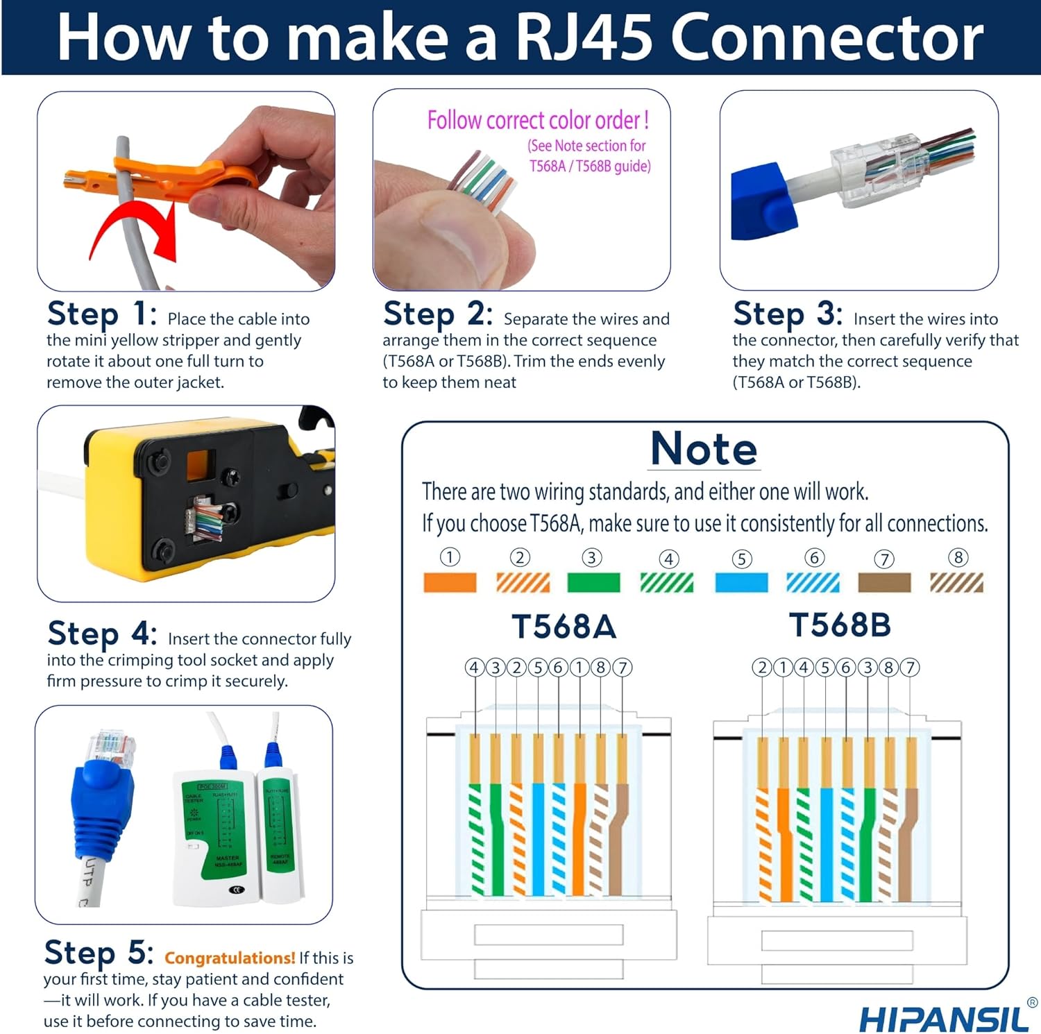 RJ45 Crimp Tool, Ethernet Crimper Tool Kit With CARRYING CASE, All-In-One Pass Through Network Cable Tool For Cutting, Stripping, Crimping Cat5 Cat6 RJ45 RJ11 RJ12 – Ideal For Home DIY, IT Technicians