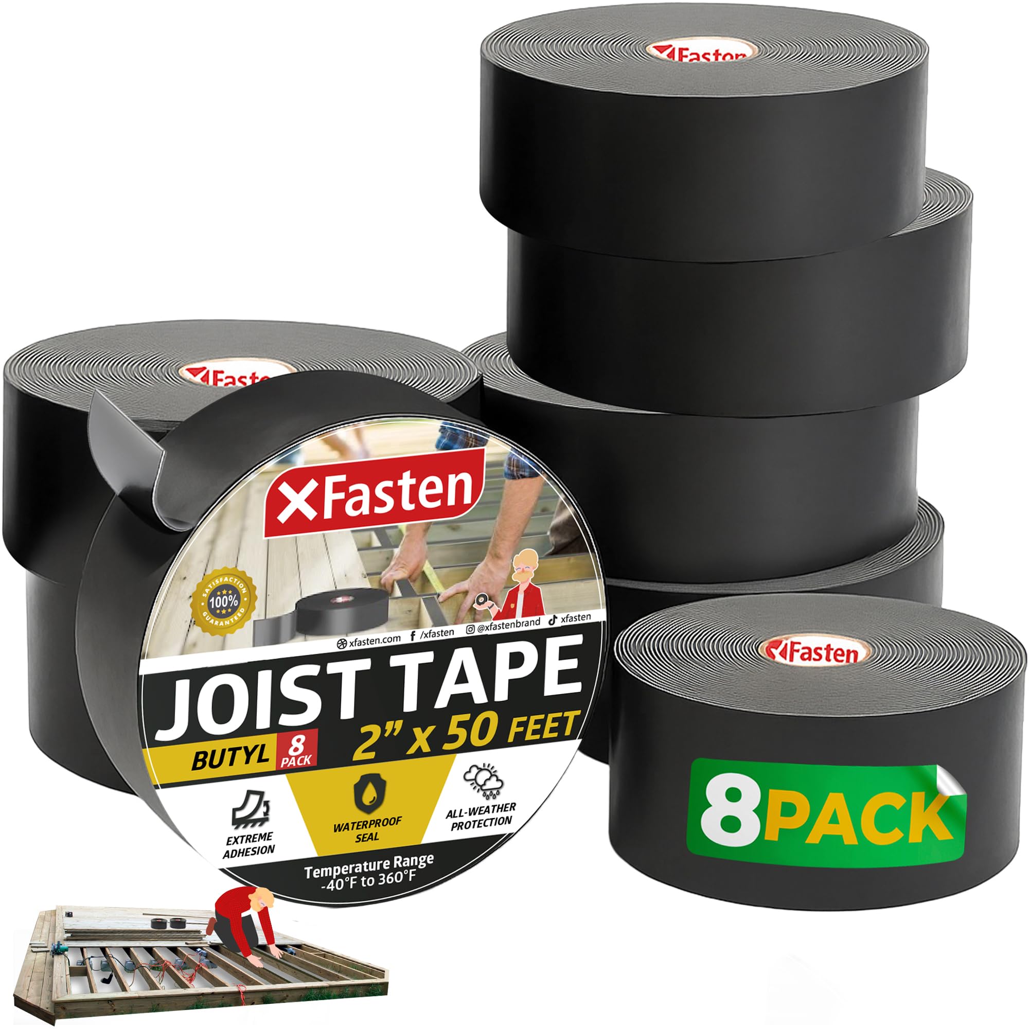XFasten Butyl Joist Tape 8 pack