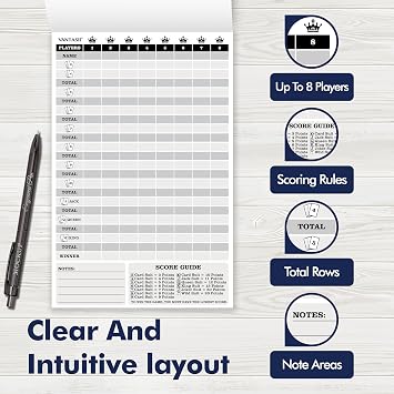 Vantasii 90 Sheets Score Pad